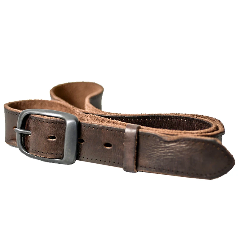 Top Cow genuine leather belts for men luxury designer high quality fashion style vintage brown cowboy male belt