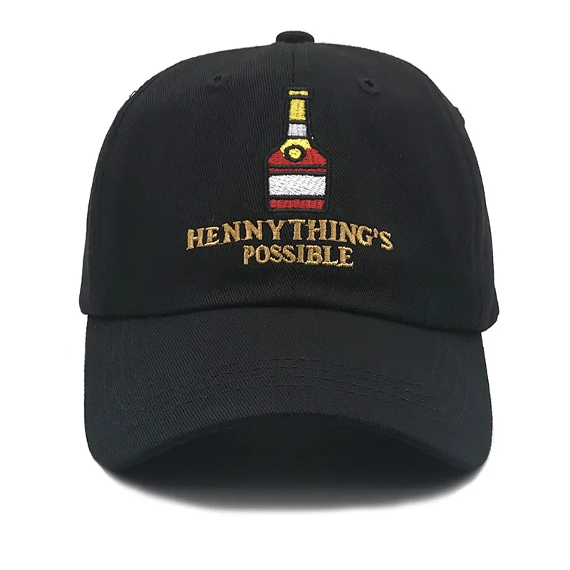 

HENNY THING'S POSSIBLE Embroidered Baseball Cap For Women Henny Wine Bottle Hip Hop Men Hat Dad Hats Snapback Hat