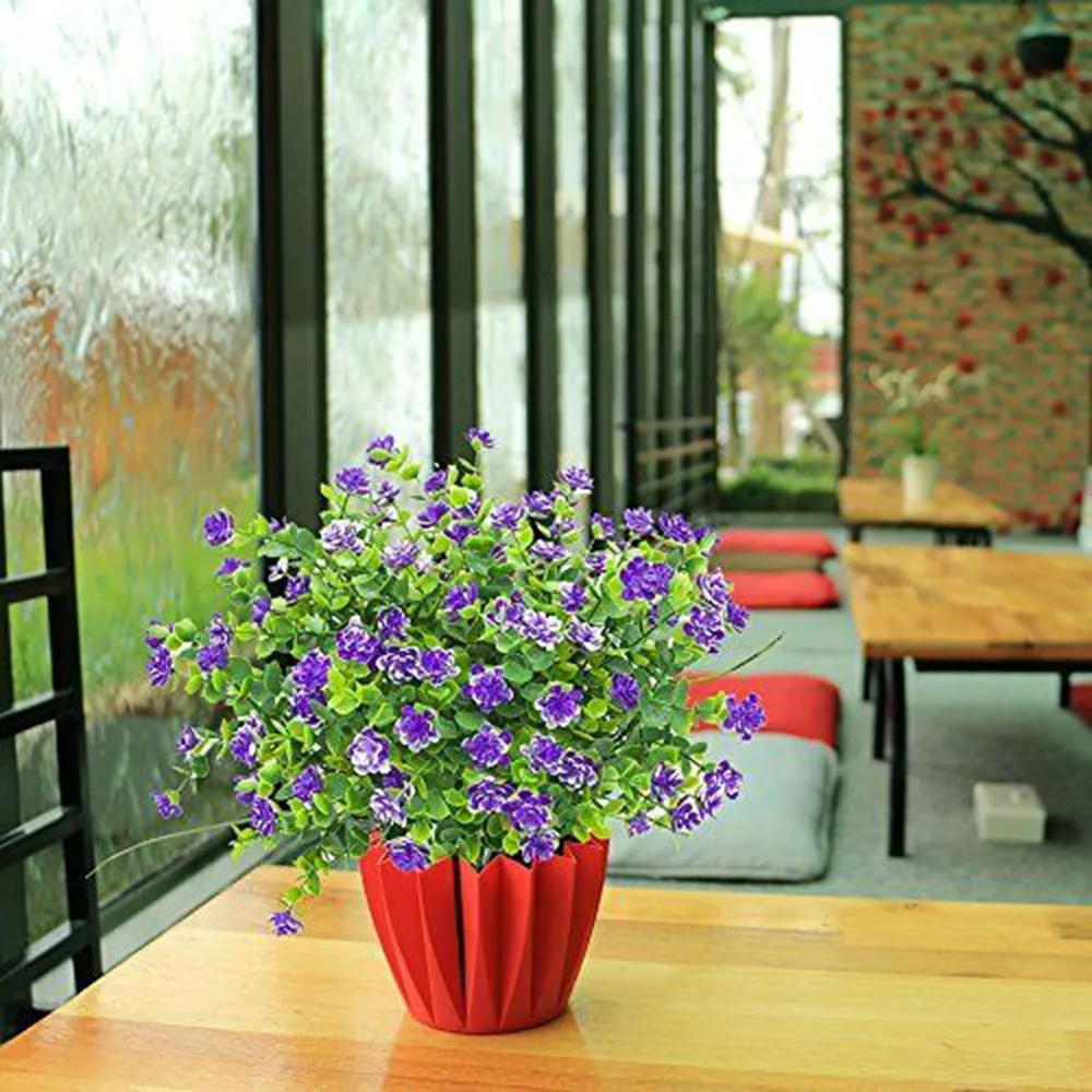 

Garden Artificial Flowers 33cm Purple Realistic UV Resistant ECO-Friendly