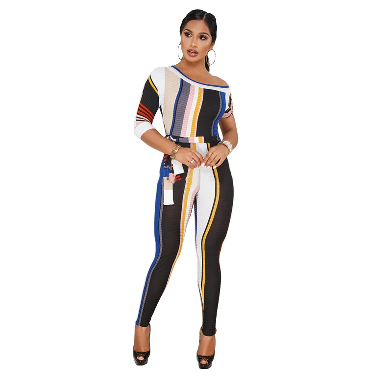 

Zoctuo Women's Sexy Striped Jumpsuit Romper for Women Short Sleeve Jumpsuits For Women Sexy Casual Jumpsuit For Summer