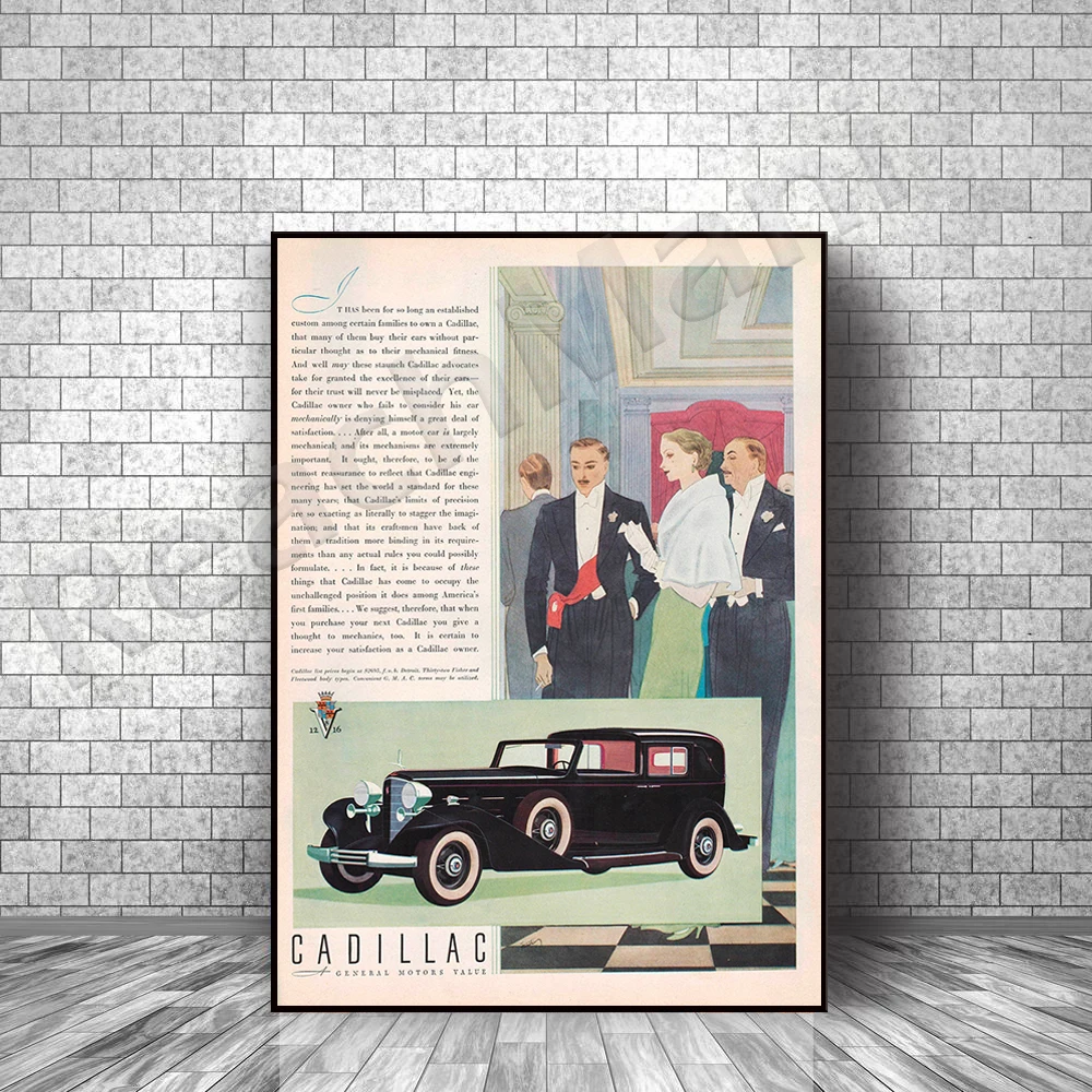 

Vintage car advertising posters | Vintage wall art print canvas print wall decoration print poster printing