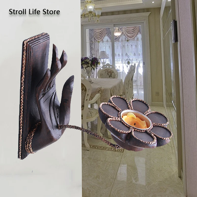 Креативные настенные подсвечники в старинном стиле ретро таиланд бергамот