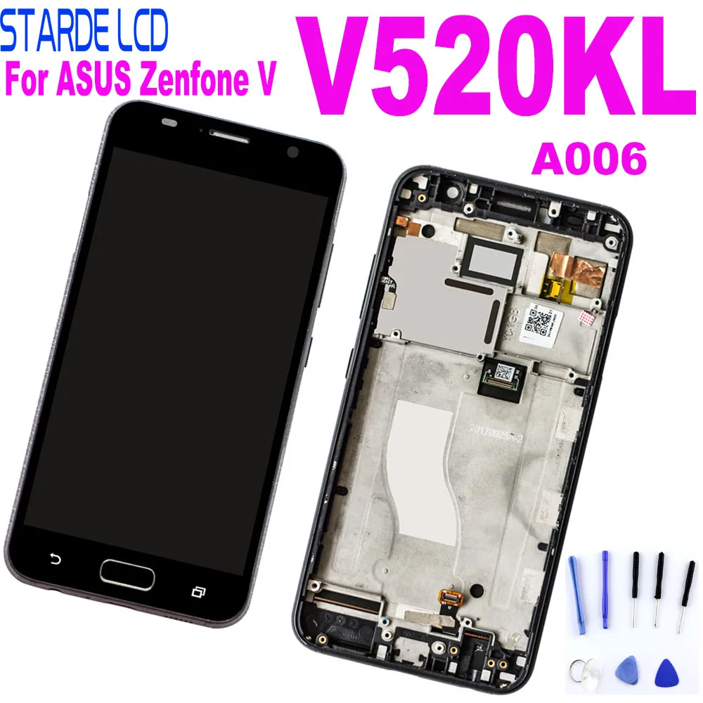 

Original V520KL V520 LCD For Asus-Zenfone V V520KL A006 Lcd Display Digitizer Touch Screen Assembly Repair Part with Frame