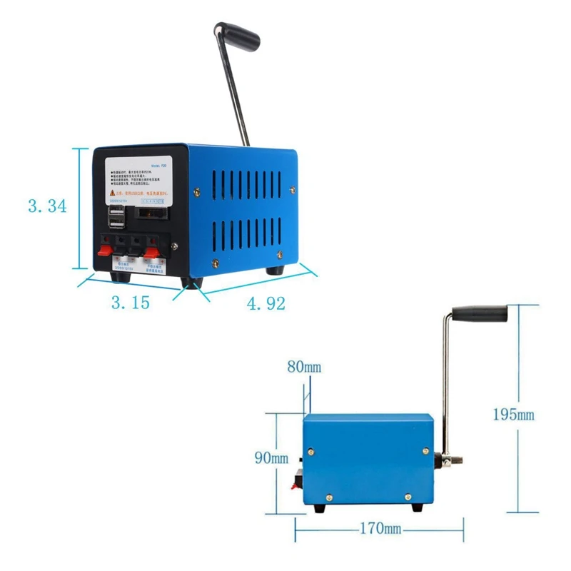 High Power Dynamo Charger Portable Emergency Hand Crank USB Charging Survival Generator | Инструменты