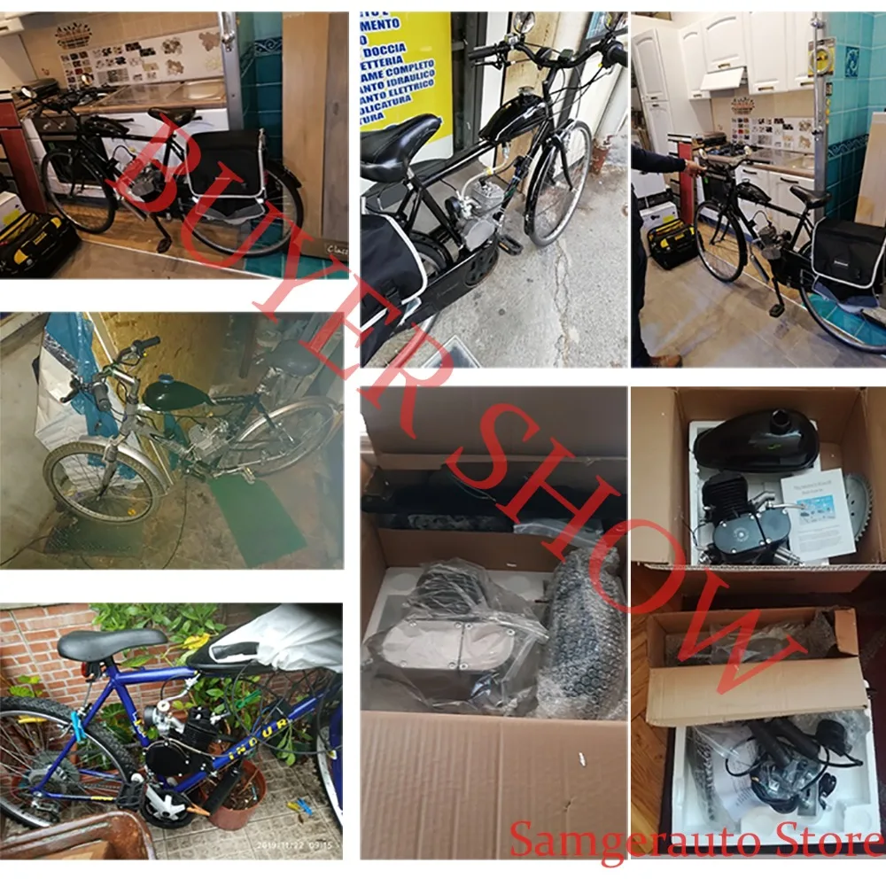 80cc 2 велосипедный мотоцикл инсульт газовый двигатель комплект для DIY электрический велосипед горный велосипед полный комплект двигателя велосипедный комплект газового двигателя
