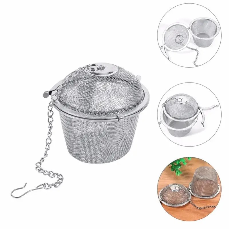 Tea Infuser Stainless Steel Sphere Locking Spice Tea Ball Strainer Mesh Infuser Tea Filter Strainers Infuser Tea Accessories