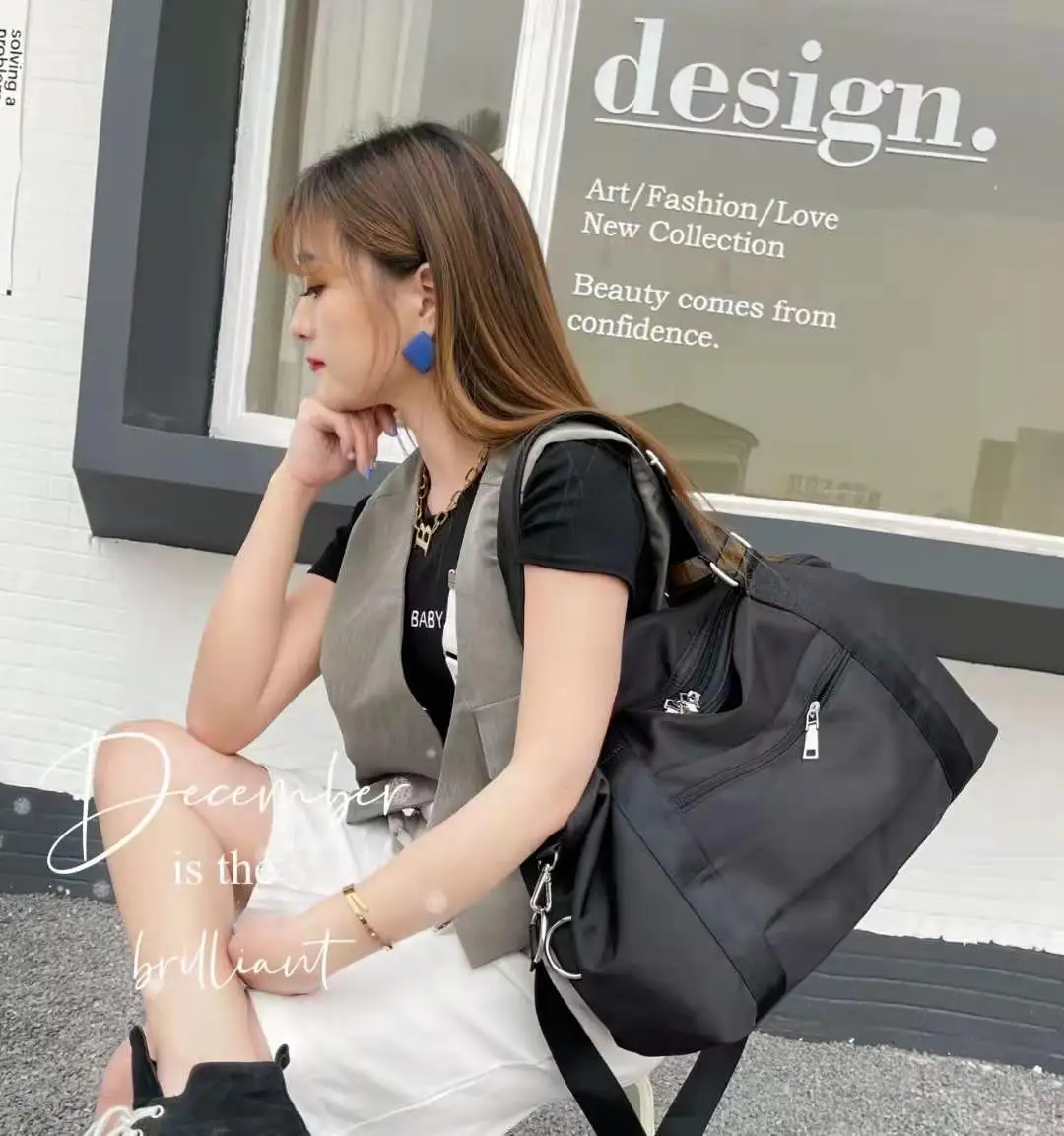 

waterproof nylon women shoulder bags multis zipper bags big capacity travel bag multisfunctional handbags women