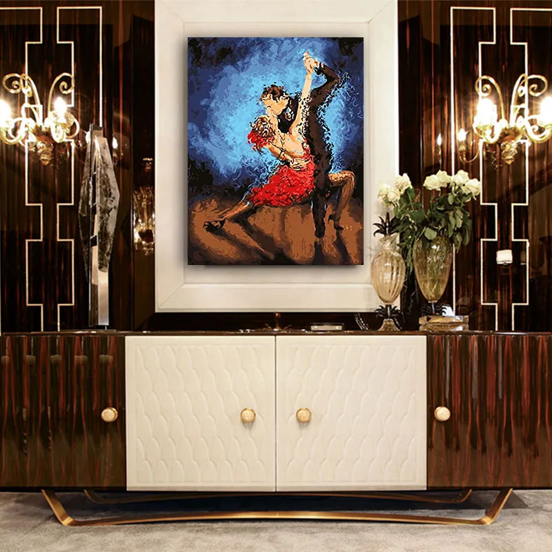 Diy Краска нарисованная цифровыми картинками масляная краска персонаж