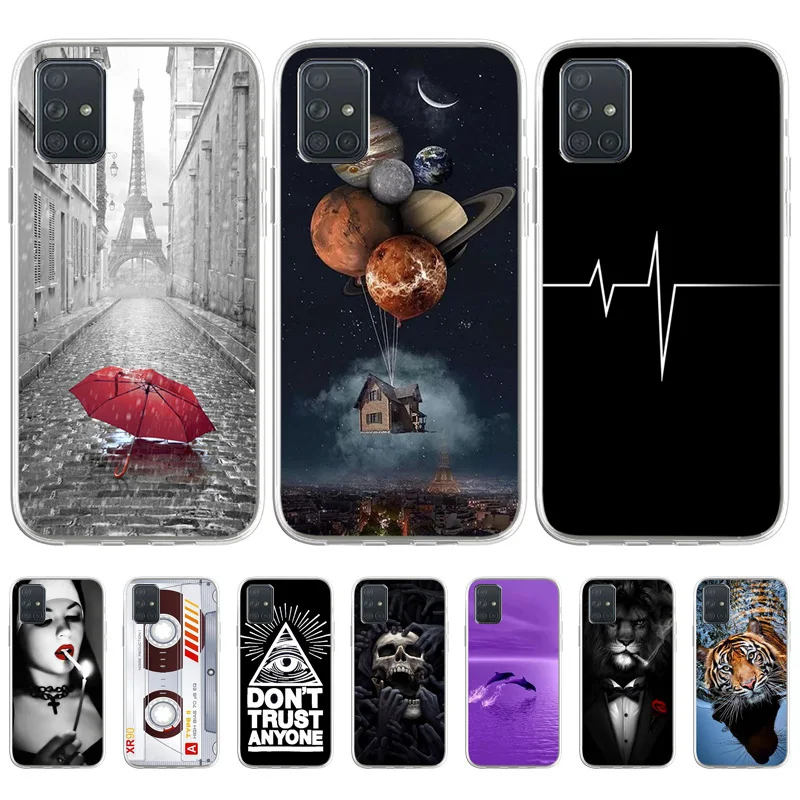 

Soft Case For Samsung A71 Cases Silicon Cool Bumper On Samsung Galaxy A71 A 71 4G SamsungA71 5G Cute Painted Phone Coque