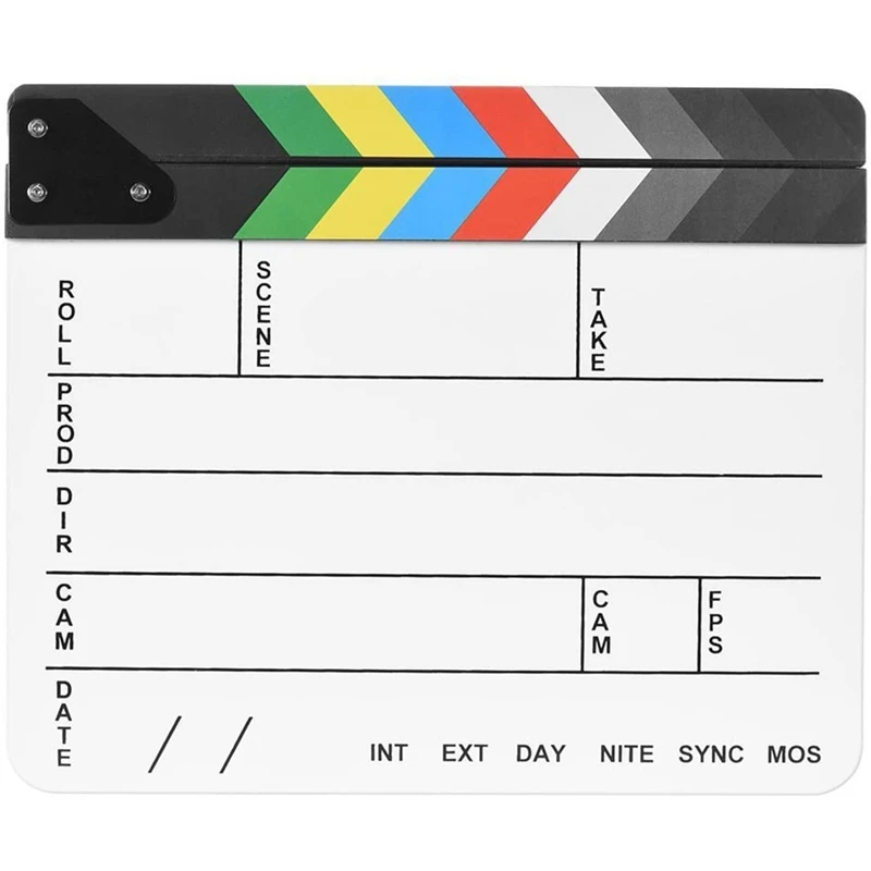 

Professional Movie Directors Clapboard, Photography Studio Video TV Clapper Board Dry Erase Film Action Scene Clapper