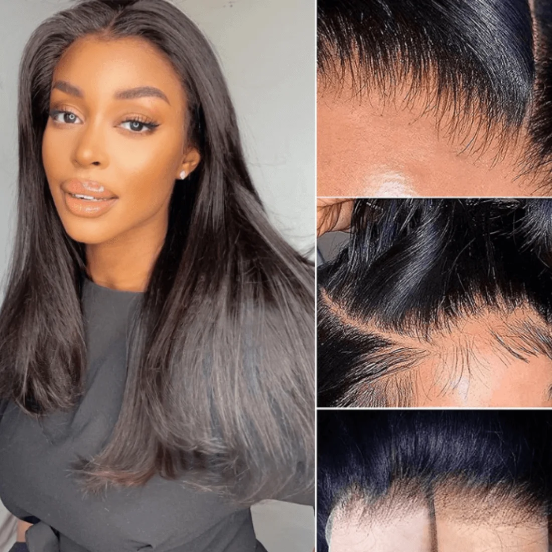 5x5 HD Transparent Lace Front Wig Straight Wave 4x4 Lace Closure Wigs Human Hair For Black Women Brazilian Remy Human Hair Wigs