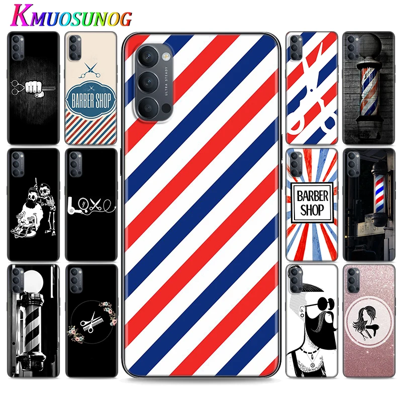 Силиконовый чехол парикмахерские полоски ножницы для OPPO Reno 4 3 Pro 10X Zoom 2 Z F ACE X2 5G A5 A9