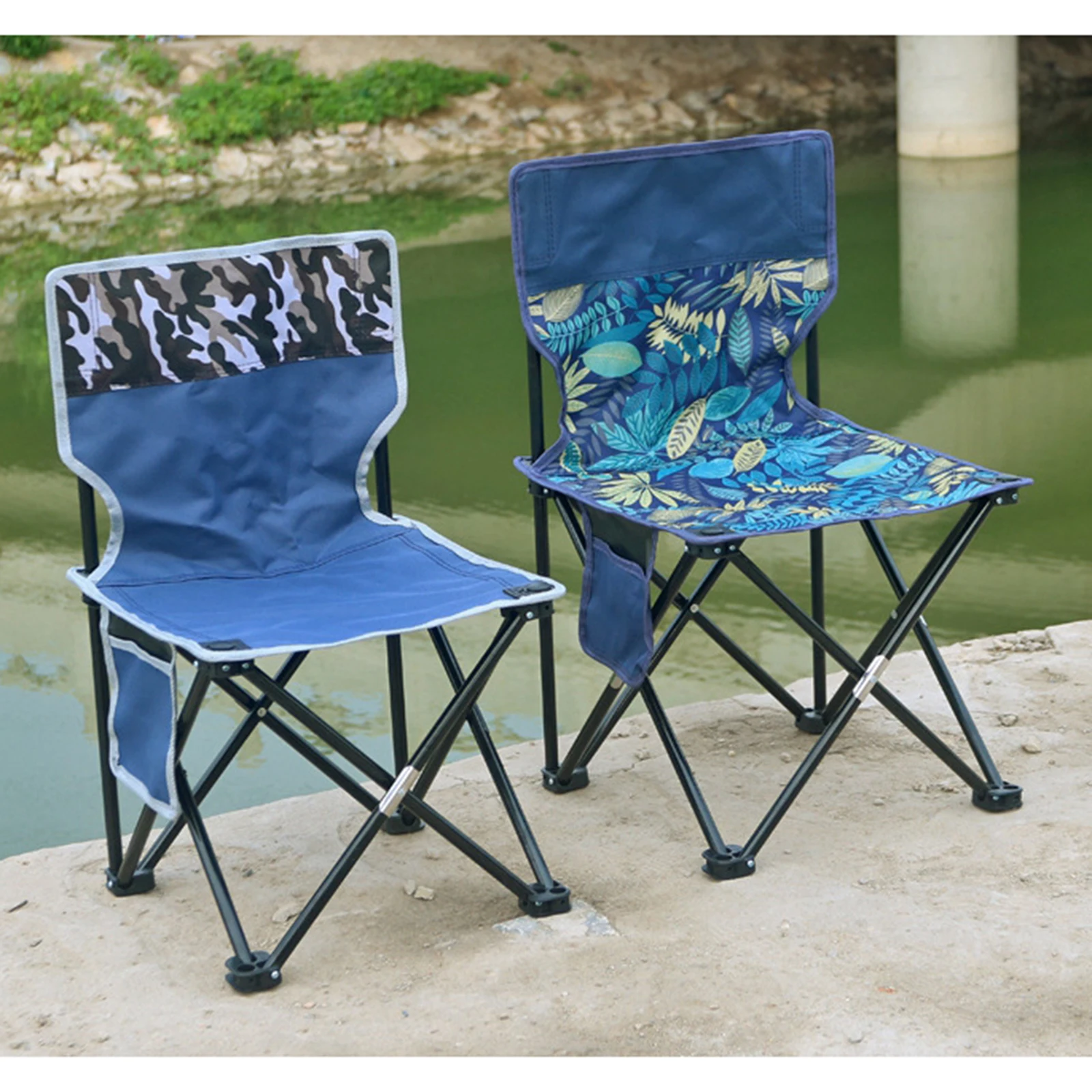 

Camping Folding Chair Fishing Picnic Stool Arm Back Rest Chair Collapsible Seat Hunting Leisure Fishing Festival Beach Chair