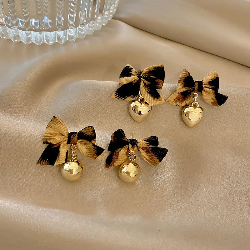 

New Arrival Fashion Drop Earrings Metal Classic Bowknot Women Dangle Earrings Elegant Heart Female Jewelry