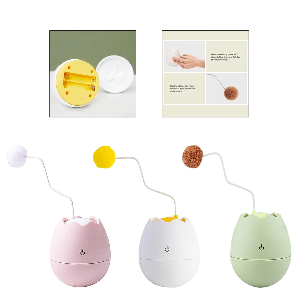 

Interactive Robotic Cat Toys, Cat Ball Automatic Eggshell Battery Powered 360