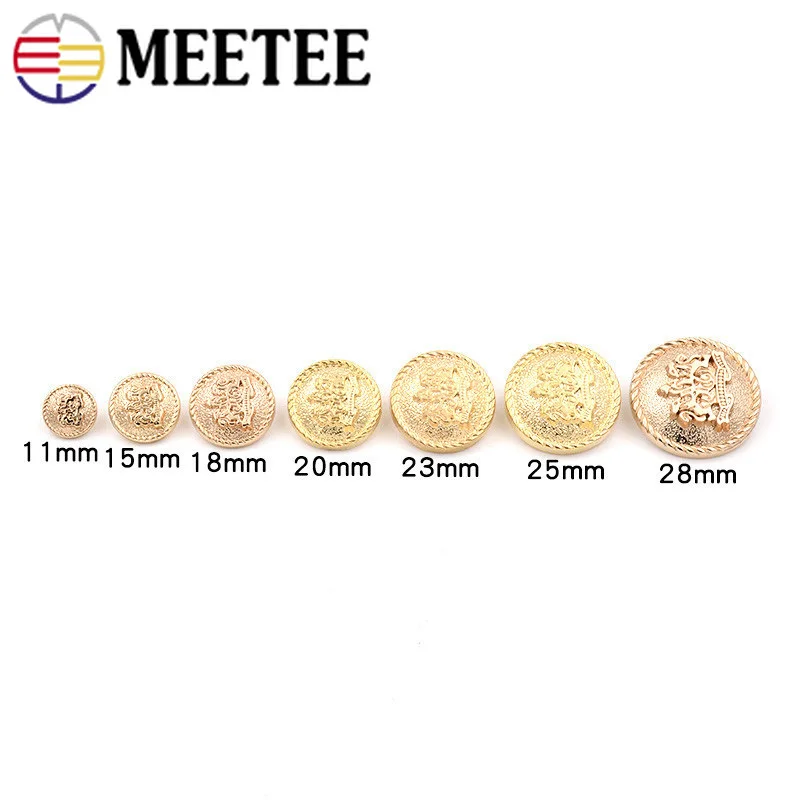 Meetee 30 шт. 11 28 мм Высококачественная Металлическая пуговица с хвостовиком модные