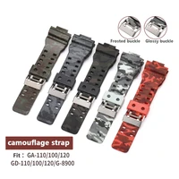 16mm camouflage waterproof resin strap rubber watchbands fits for casio band g shock ga 100110120g 8900gr 8900gw 8900