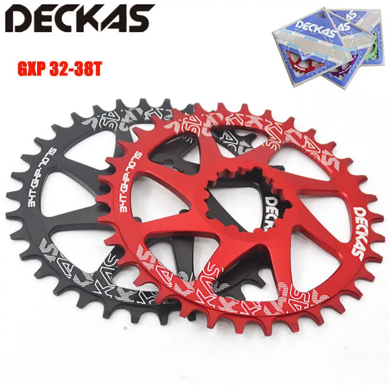 Звездочка DECKAS GXP для шоссейного велосипеда круглая/Овальная цепь горного 32/34/36/38T