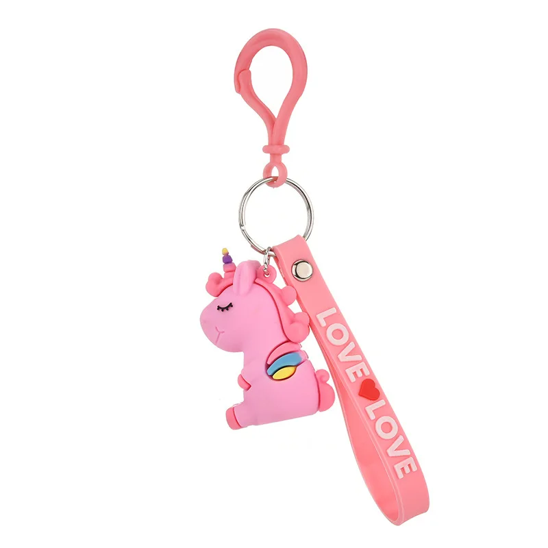 

Cute Fairytale PVC Unicorn Keychain Multi-style Horse Key Rings Holder Alloy Key Chain For Women Girls Gift Jewelry