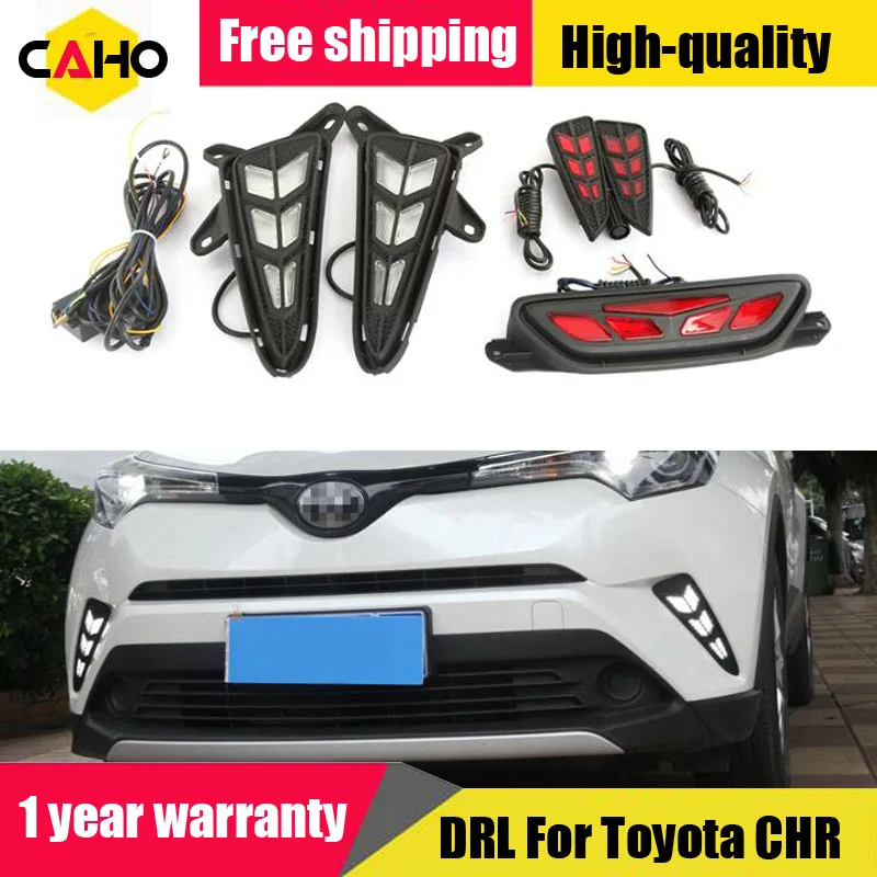 Светодиодный для Toyota CHR C-HR 2017 2018 DRL Дневной светильник противотуманная фара