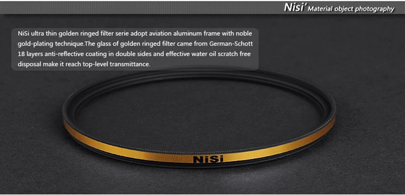 Nisi LR УФ-фильтр 67/72/77/82 мм ультратонкое многослойное покрытие линз УФ-фильтры для защиты 18 слоев покрытия Водонепроницаемый нефтяного загрязнения