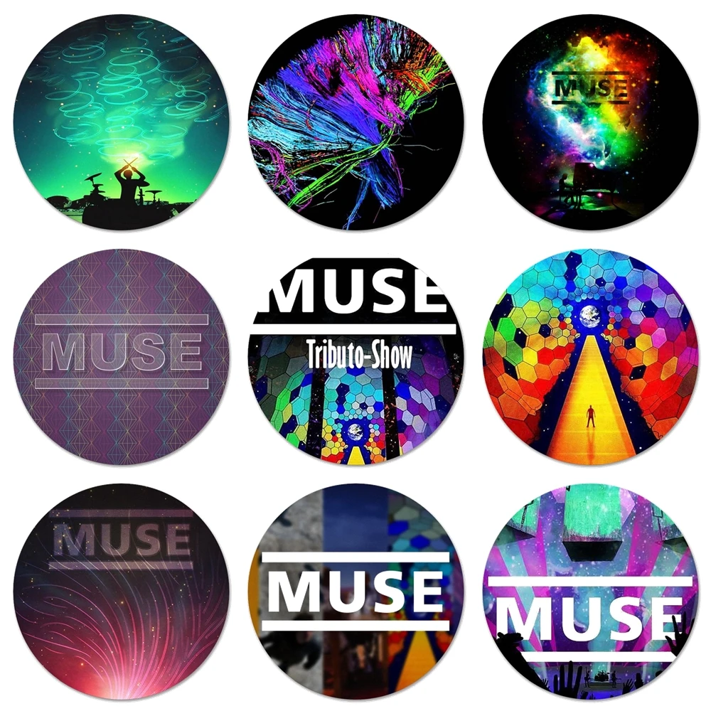 Значки с надписью Muse Band 58 мм значки металлические для украшения одежды рюкзака |