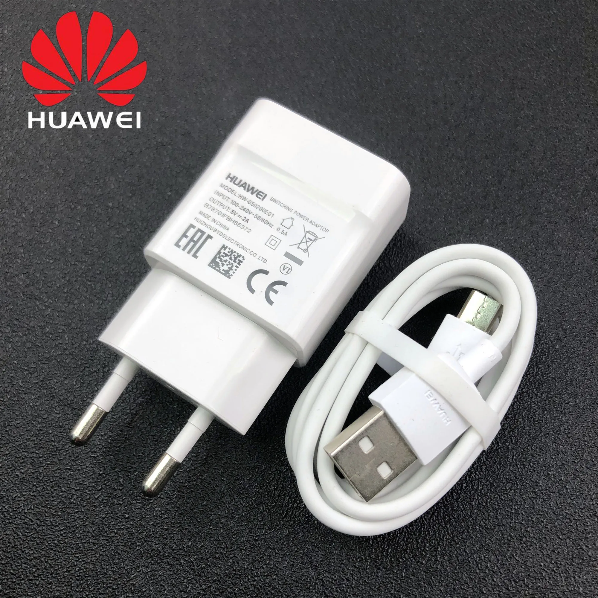 Оригинальное зарядное устройство HUAWEI EU 5V2A, зарядный адаптер, micro USB кабель для p8 p9 p10 lite mate 7 8 10 lite Honor 8x 7x y6 P Smart z