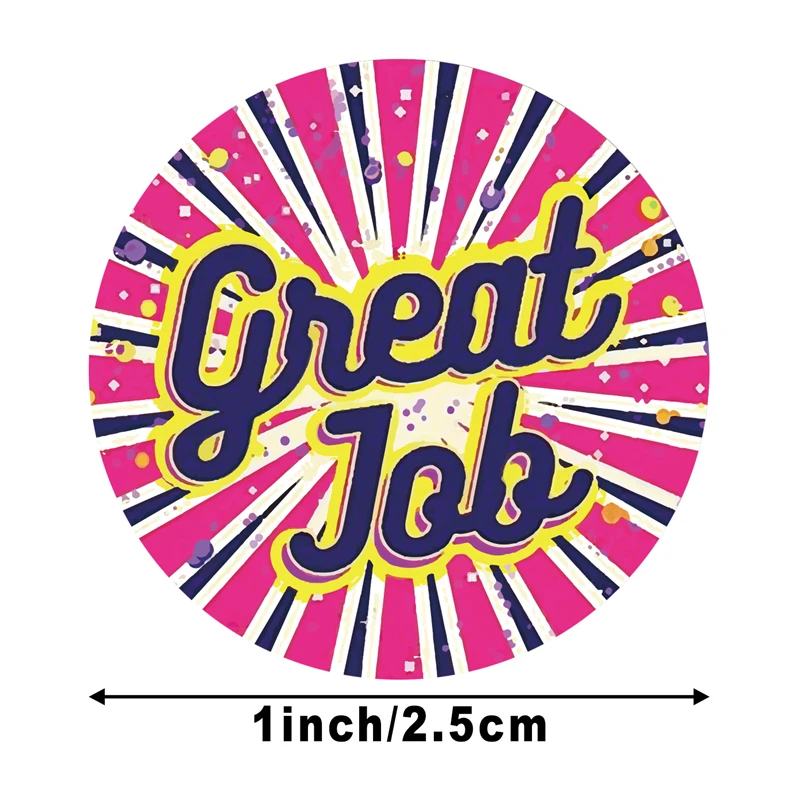 

Cute Reward Stickers for Kids Classic Toy Decoration School Teacher Supplies 1inch English Short Sentences Motivational Stickers
