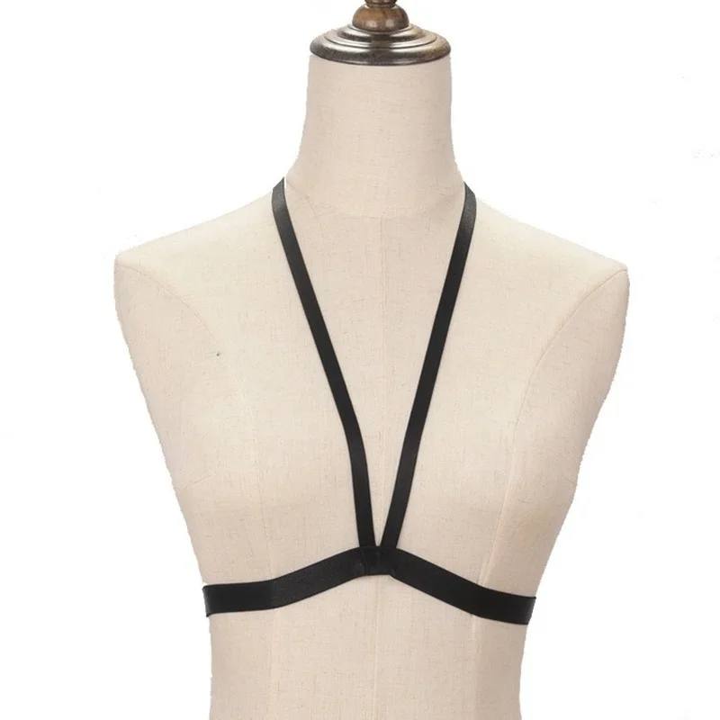 Сексуальный бюстгальтер для бондажа БДСМ фетиш с лямкой на шее плечевой ремень