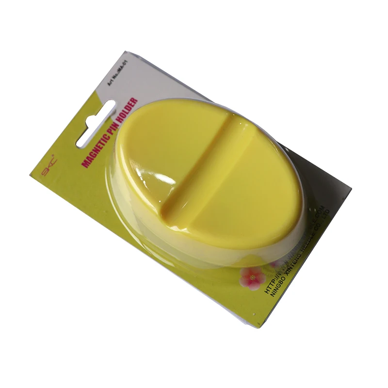 yellow Пластик магнитно-контактный Бумага Клип держатель для швейные иглы канцелярские кнопки ящик для хранения с магнитным держателем - Цвет: yellow