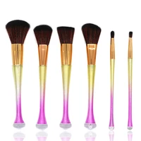 6pcs makeup brushes tool set cosmetic powder eye shadow foundation rose gold blush blending beauty make up brush maquiagem