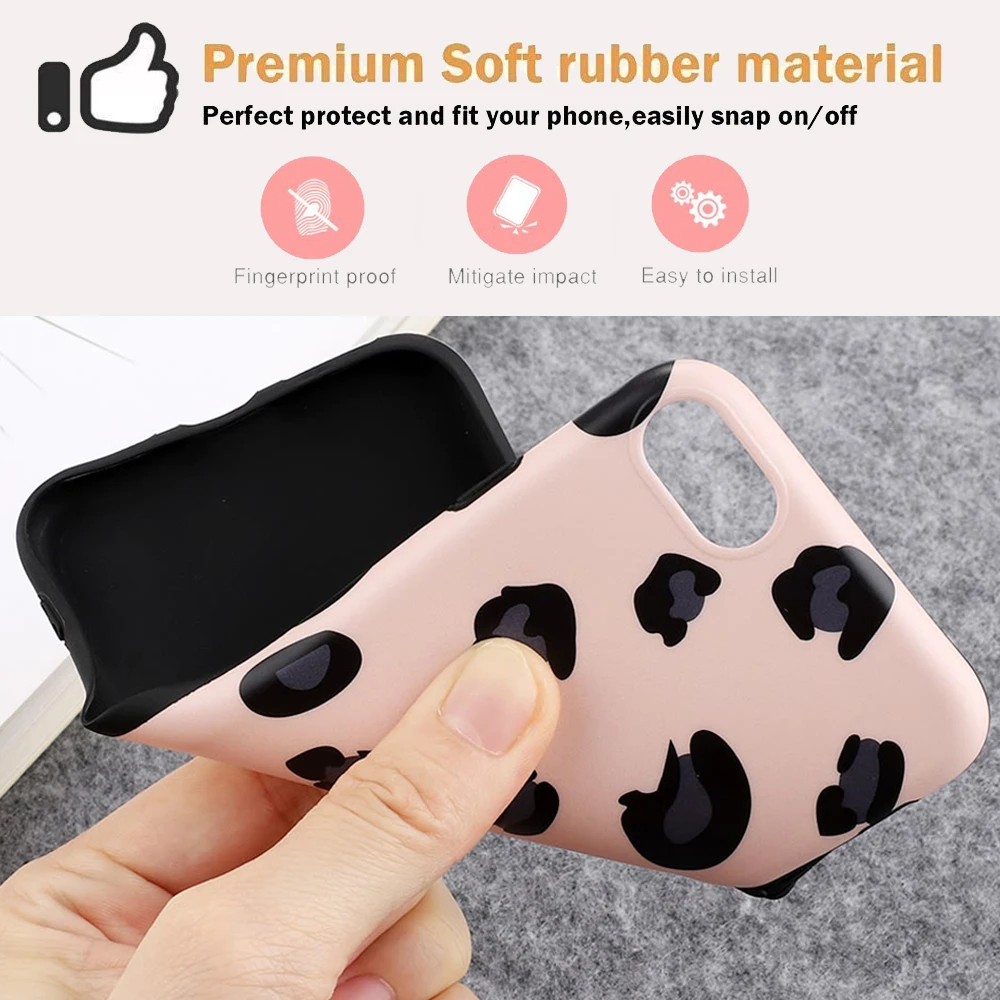 Женский милый Леопардовый Защитный чехол для экрана 360 дюйма телефона iPhone Xr X Xs Max 7