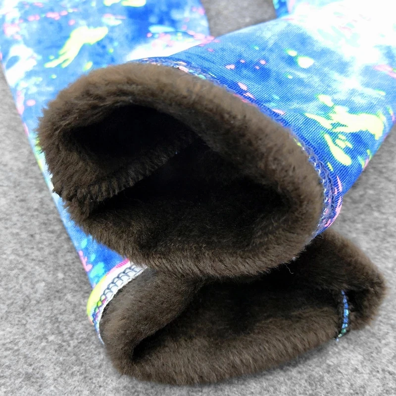 

Autumn Winter Children Thick Velvet Leggings Baby Girls Boys Warm Pants Girls Kids Fleece Cartoon Graffiti Leggings Tights