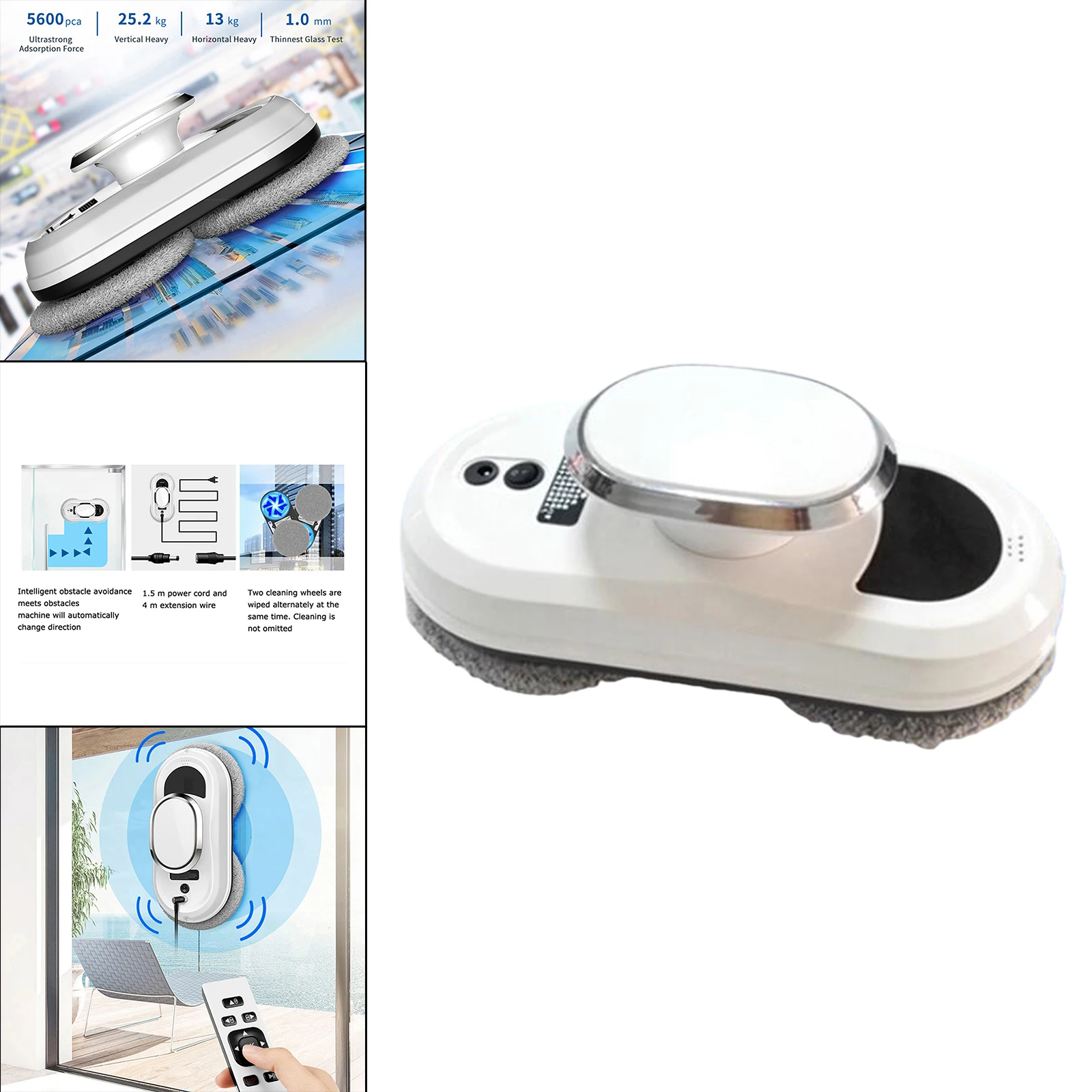 Robot aspirador autom&aacute;tico para limpieza de ventanas, limpiador inteligente de vidrio, Reino Unido-1