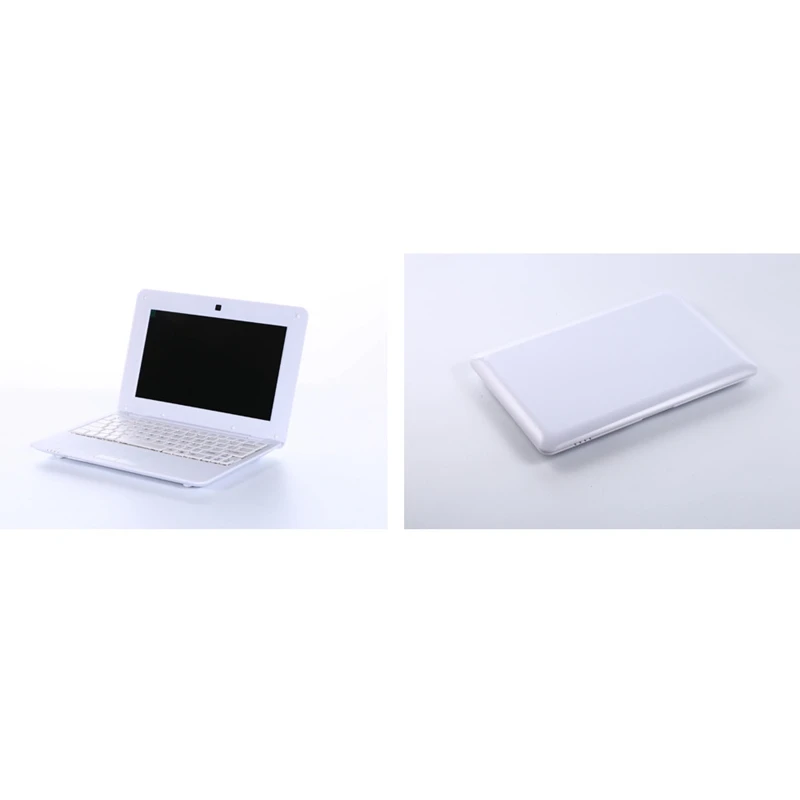 

HD Portable 10.1Inch Quad-Core Android System Without Optical Drive Mini White Laptop Netbook(US Plug)