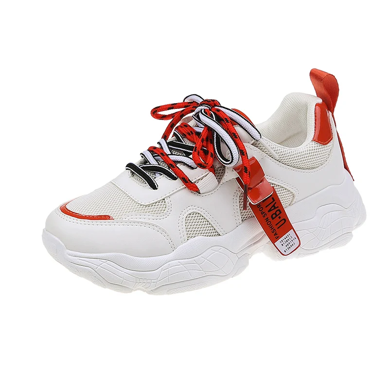 Hot Tenis Feminino Women Sport Shoes Spring New Fashion Women Tennis Shoes Ladies Comfort Breathable Lace-Up White Trainers