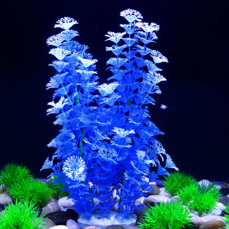 Colourful Artificial Plastic Simulation Water Plant Grass Aquarium Decorations Plants Fish Tank Ornament Decor Accessories | Дом и сад