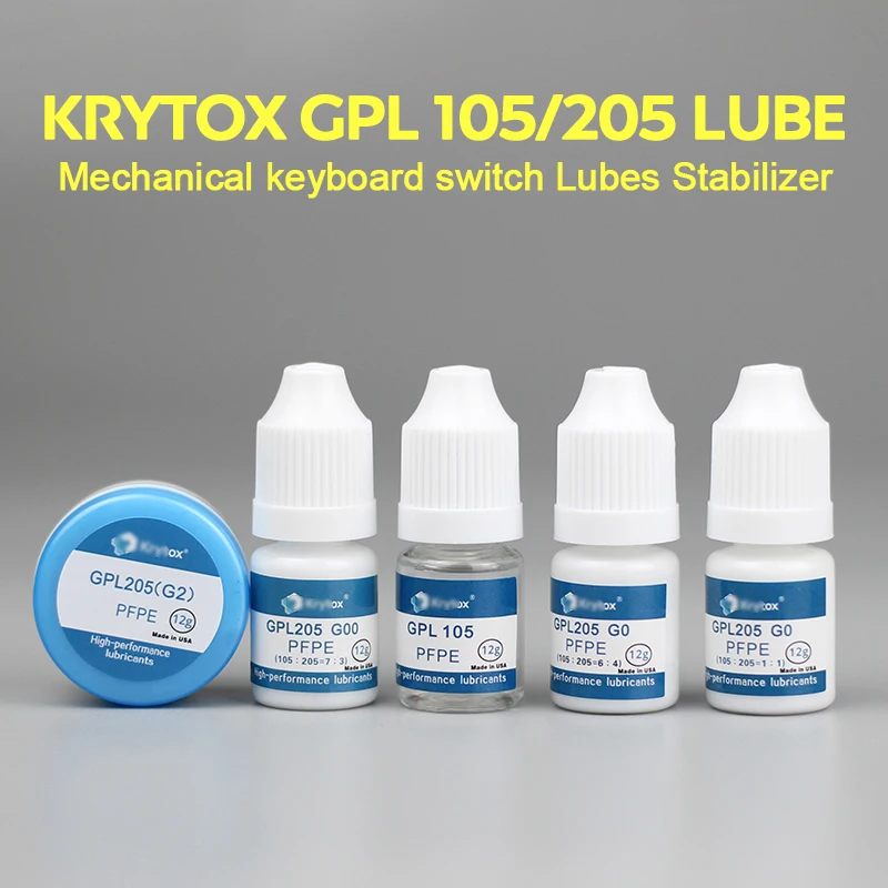Interruptores de aceite lubricante GPL105 205 G0, 12g, para teclas de teclado mecánico, lubricante estabilizador para GK61, Anne Pro 2