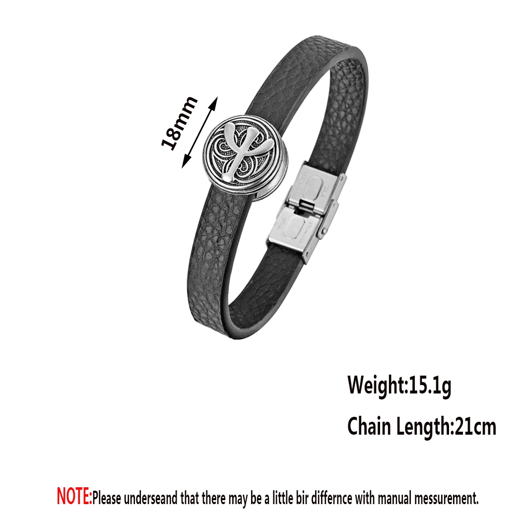 Браслеты Algiz рунические для мужчин и женщин подвески в стиле панк уличные