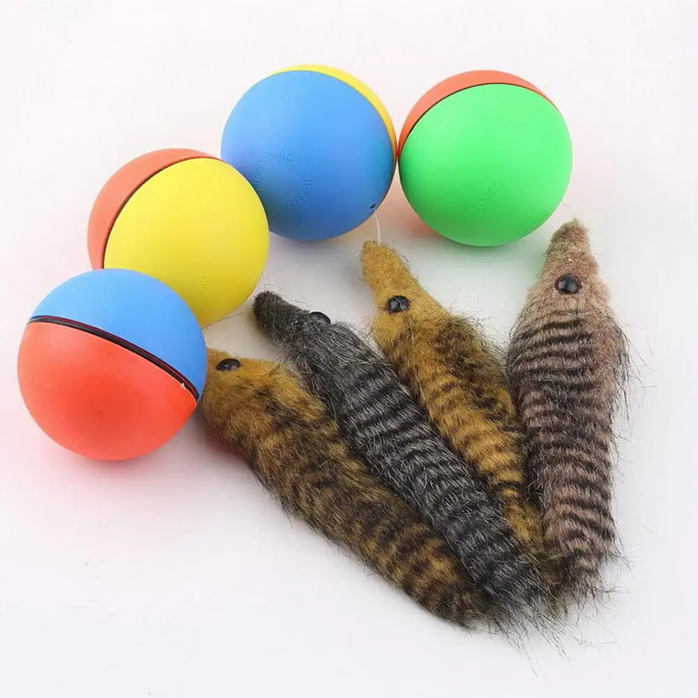 

Pet Ball Toy Dog Motorized Rolling Ball Cat Chasing Jump Toys For Beavers And Cat To Grip And Play Random Color (No Battery )