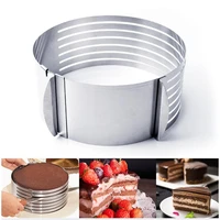retractable stainless steel circle mousse ring baking tool set cake mold size adjustable dessert cake decorating tools