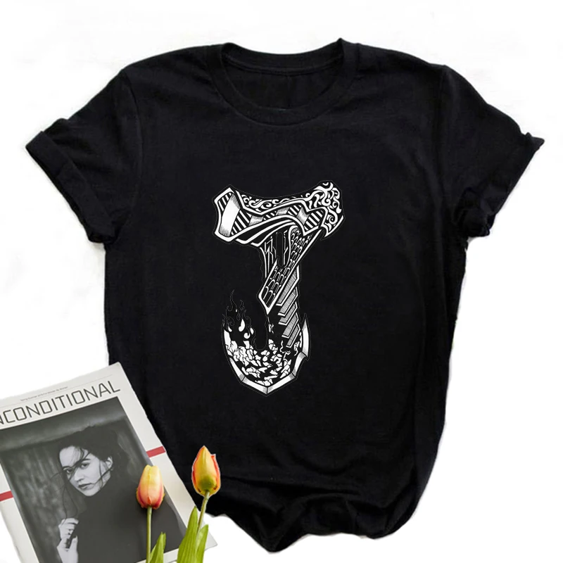 

Женская футболка в готическом стиле, с графическим принтом Goblincore Y2k, с надписью J-Is