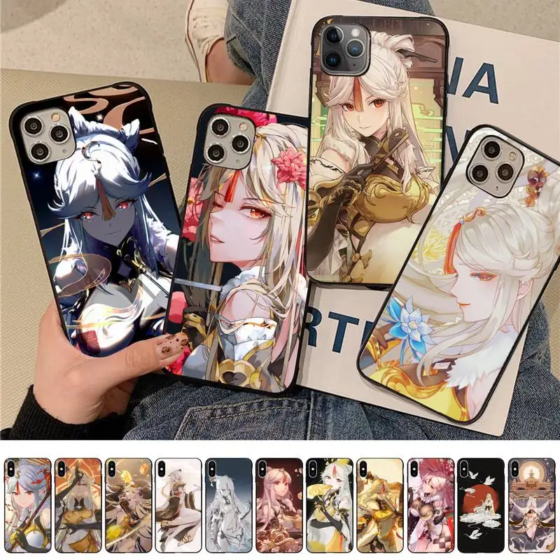 

Genshin Impact NingGuang Phone Case for iPhone 11 12 13 mini pro XS MAX 8 7 6 6S Plus X 5S SE 2020 XR case