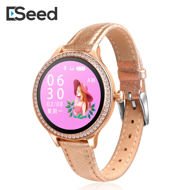 Смарт браслет ESEED M8 IP68 Водонепроницаемые кожаные часы для женщин фитнес трекер