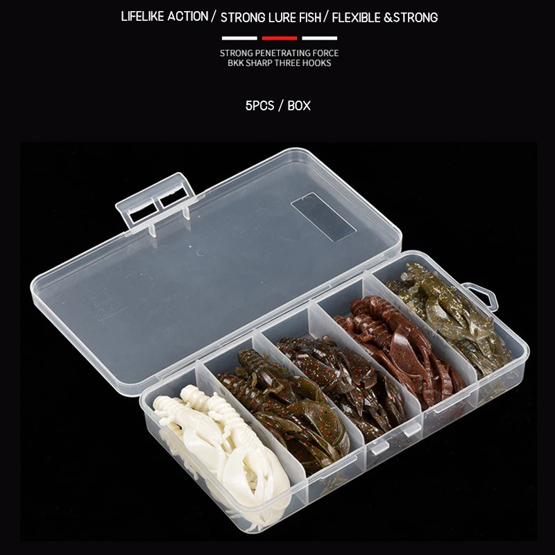 Воблеры 5 шт./партия Мягкая приманка для рыбалки искусственная креветка 89 мм 6 3 г