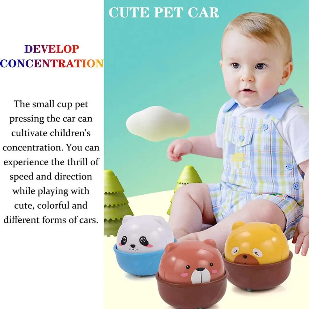

6pcs/set Animal Car Toys Soft Cup Car Squeeze Rising Toys Inertial Pull Back Car Vehicles Animal Figure Toys Funny Gifts For Kid