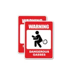 Персональные забавные Предупреждение льные наклейки из ПВХ с изображением опасных газов, виниловые наклейки, 2 шт.