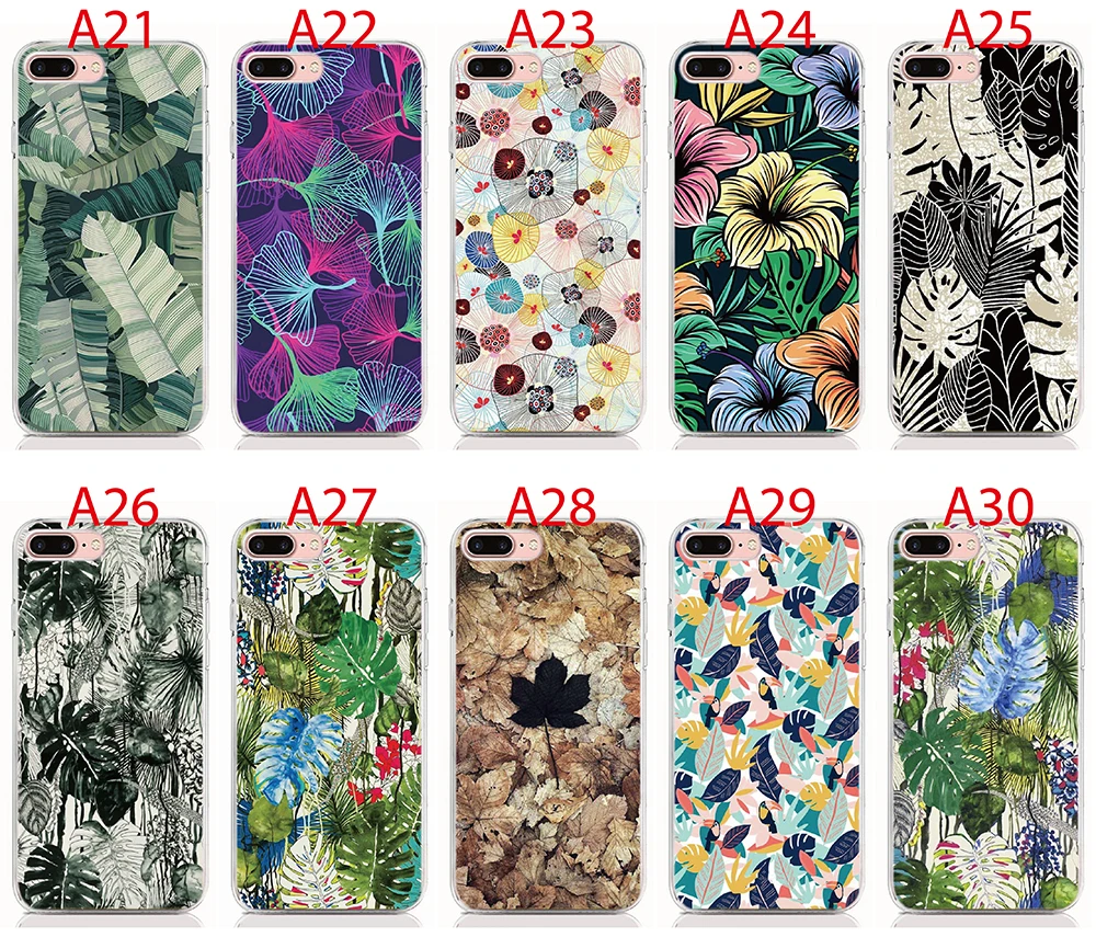 Для Alcatel 1A 1B 1S 1V 2020 3C 3L чехол мягкий Tpu силиконовый с зелеными листьями задняя