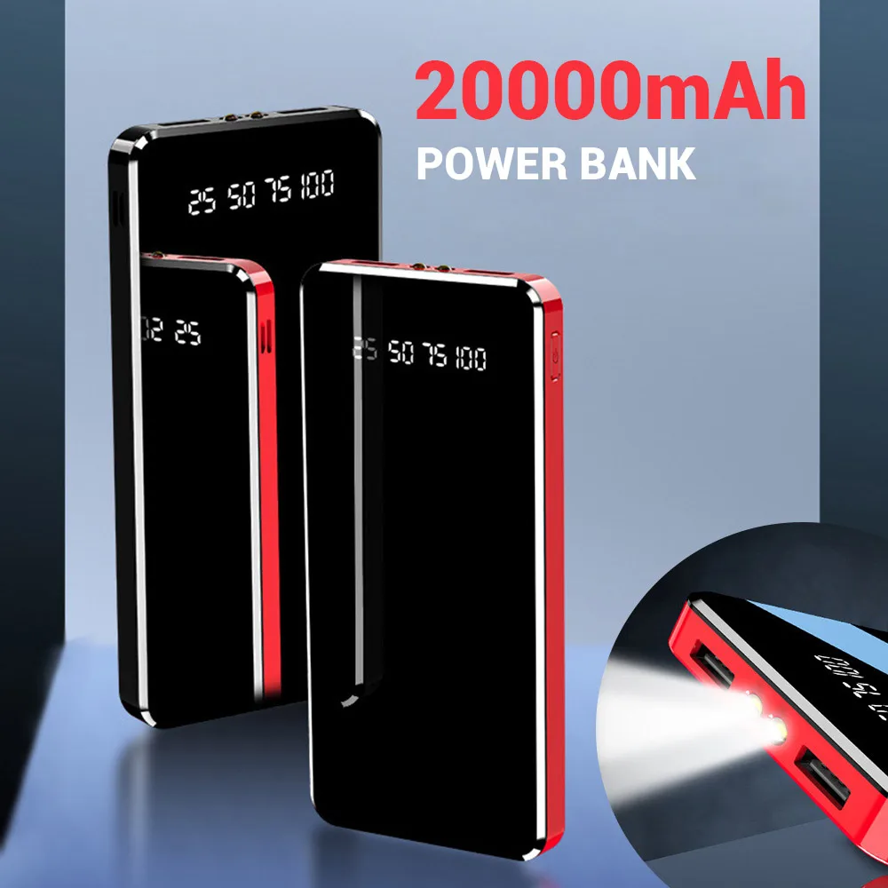 Портативный внешний аккумулятор с 2 мя USB портами 20000 мАч|Внешние аккумуляторы| |