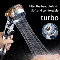 recableght pressurized adjustable shower head one button stop high pressure water saving nozzle abs bathroom hotel accessories